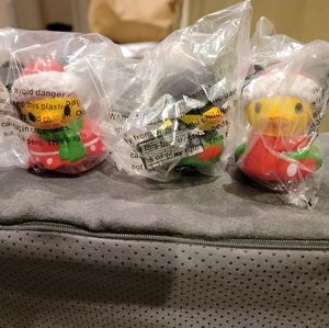 Disney's Christmas themed Mickey Mouse Minnie Mouse & Batman Rubber Ducks